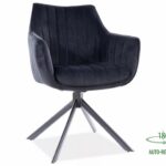 Krzesło obrotowe welurowe AZALIA Velvet - czarny Bluvel 19