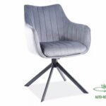 Krzesło obrotowe welurowe AZALIA Velvet - szary Bluvel 14