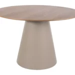 Stół okrągły ANGEL 120 cm - dąb/kaszmir