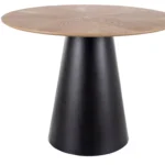 Stół okrągły ANGEL 100 cm - dąb/czarny