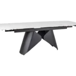 Stół rozkładany ARMANDO 160/240x90 - biały/czarny