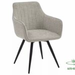 Krzesło obrotowe tapicerowane BALLO Brego - czarny/jasny beżowy Brego 31