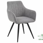 Krzesło obrotowe tapicerowane BALLO Brego - czarny/szary Brego 07