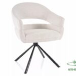 Krzesło obrotowe tapicerowane BORGO Raven - beżowy