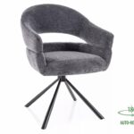 Krzesło obrotowe tapicerowane BORGO Raven - ciemny szary