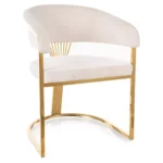 Krzesło Crown Velvet jasny beżowy Bluvel 22