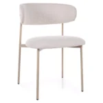 Krzesło tapicerowane ELTON Brego - jasny beżowy/kaszmir