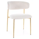 Krzesło tapicerowane ELTON Raven - beżowy/złoty