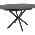 Stół okrągły rozkładany GASTON CERAMIC 100/130x100 - czarny