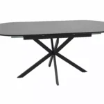Stół owalny rozkładany GASTON CERAMIC 140/180x80 - szary/czarny