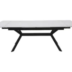 Stół rozkładany IMPERIA 180/240x90 - biały/czarny