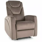 Fotel rozkładany KRONOS Velvet - cappuccino Bluvel 38