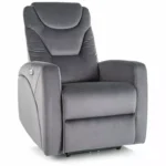 Fotel rozkładany KRONOS Velvet - szary Bluvel 14