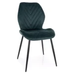 Krzesło tapicerowane welurowe MIKE Velvet - zielony Bluvel 78
