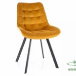 Krzesło pikowane tapicerowane MONTI Velvet - curry Bluvel 68