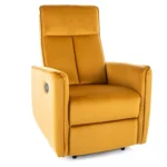 Fotel rozkładany NIKOS Velvet - curry Bluvel 68