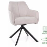 Krzesło obrotowe tapicerowane NOTTI Brego - czarny/jasny beż Brego 22