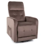 Fotel rozkładany pionizujący OTUS II Velvet - cappuccino Bluvel 38