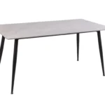 Stół RION 130x70 - szary połysk/czarny mat
