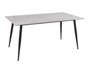 Stół RION 130x70 - szary połysk/czarny mat
