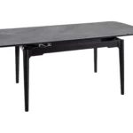 Stół rozkładany SENTO 120/180x80 - szary połysk/czarny mat