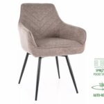 Krzesło obrotowe tapicerowane SERVIO Brego - beżowy