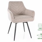 Krzesło obrotowe tapicerowane SERVIO Brego - jasny beżowy