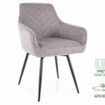 Krzesło obrotowe tapicerowane SERVIO Brego - szary