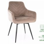 Krzesło obrotowe tapicerowane SERVIO Velvet - beżowy Bluvel 40