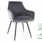 Krzesło obrotowe tapicerowane SERVIO Velvet - szary Bluvel 14