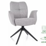 Krzesło obrotowe tapicerowane WING Brego - jasny szary