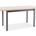 Stół rozkładany ADAM 100/140x60 - dąb artisan/czarny mat