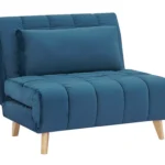 Fotel rozkładany BILLY Velvet - granatowy