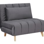 Fotel rozkladany BILLY Velvet - szary