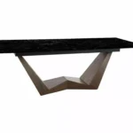 Stół rozkładany BONUCCI Ceramic 200/250x98 - czarny/orzech