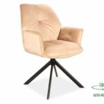 Krzesło obrotowe welurowe BOOGIE II Velvet - beżowy Bluvel 28