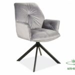 Krzesło obrotowe welurowe BOOGIE II Velvet - szary Bluvel 14