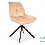 Krzesło obrotowe welurowe BOOGIE I Velvet - beżowy Bluvel 28