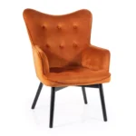 Fotel CARMEN Velvet - cynamon Bluvel 4215