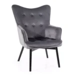 Fotel CARMEN Velvet - szary Bluvel 14