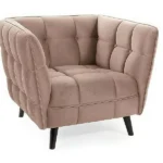 Fotel CASTELLO 1 Velvet - ciemny beżowy Bluvel 40