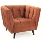 Fotel CASTELLO 1 Velvet - cynamon Bluvel 4215