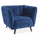Fotel CASTELLO 1 Velvet - granatowy Bluvel 86