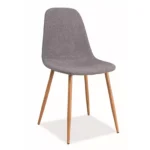 Krzesło tapicerowane FOX - dąb/szary