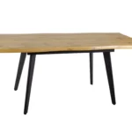 Stół rozkładany FRESNO 120/180x80 - dąb artisan/czarny