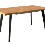 Stół rozkładany FRESNO 120/180x80 - dąb/czarny