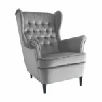 Fotel uszak HARRY Velvet - szary Bluvel 14