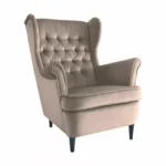 Fotel uszak HARRY Velvet - ciemny beżowy Bluvel 40