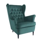 Fotel uszak HARRY Velvet - zielony Bluvel 78