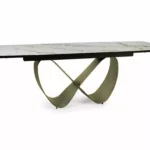 Stół rozkładany INFINITY Ceramic 160/240x95 - biały/brązowy